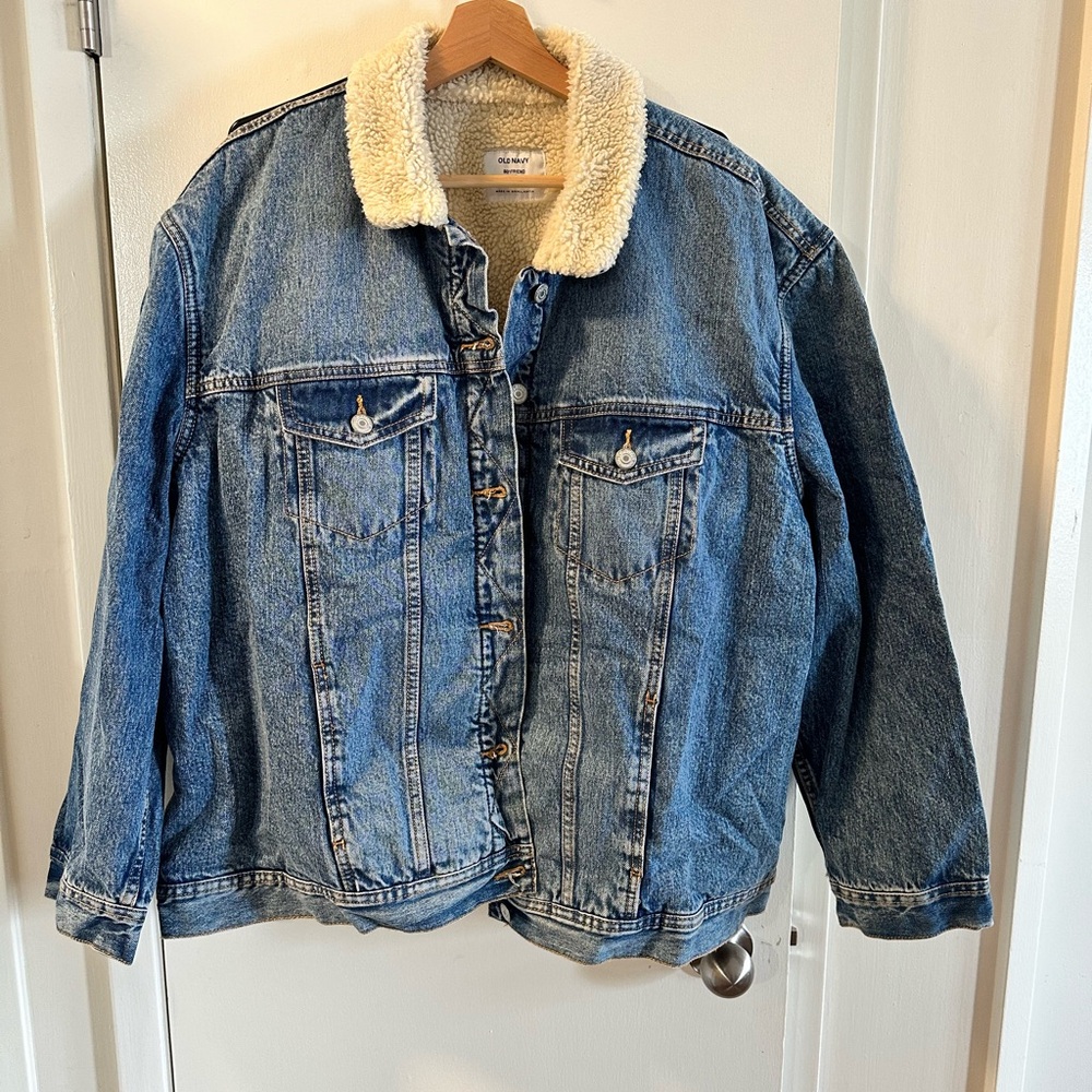 Boyfriend Sherpa Jean jacket
